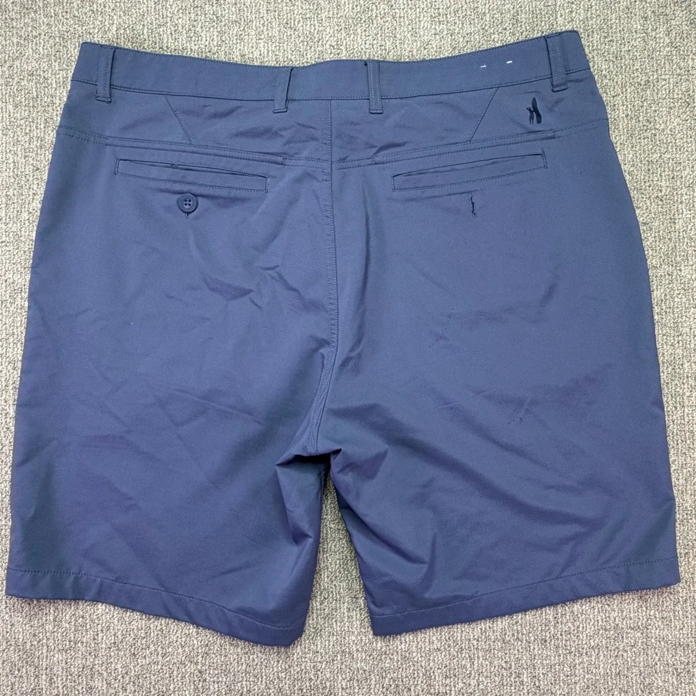 Johnnie-O Mens Blue Performance Stretch Golf Flat Front Shorts Size 38 NWOT